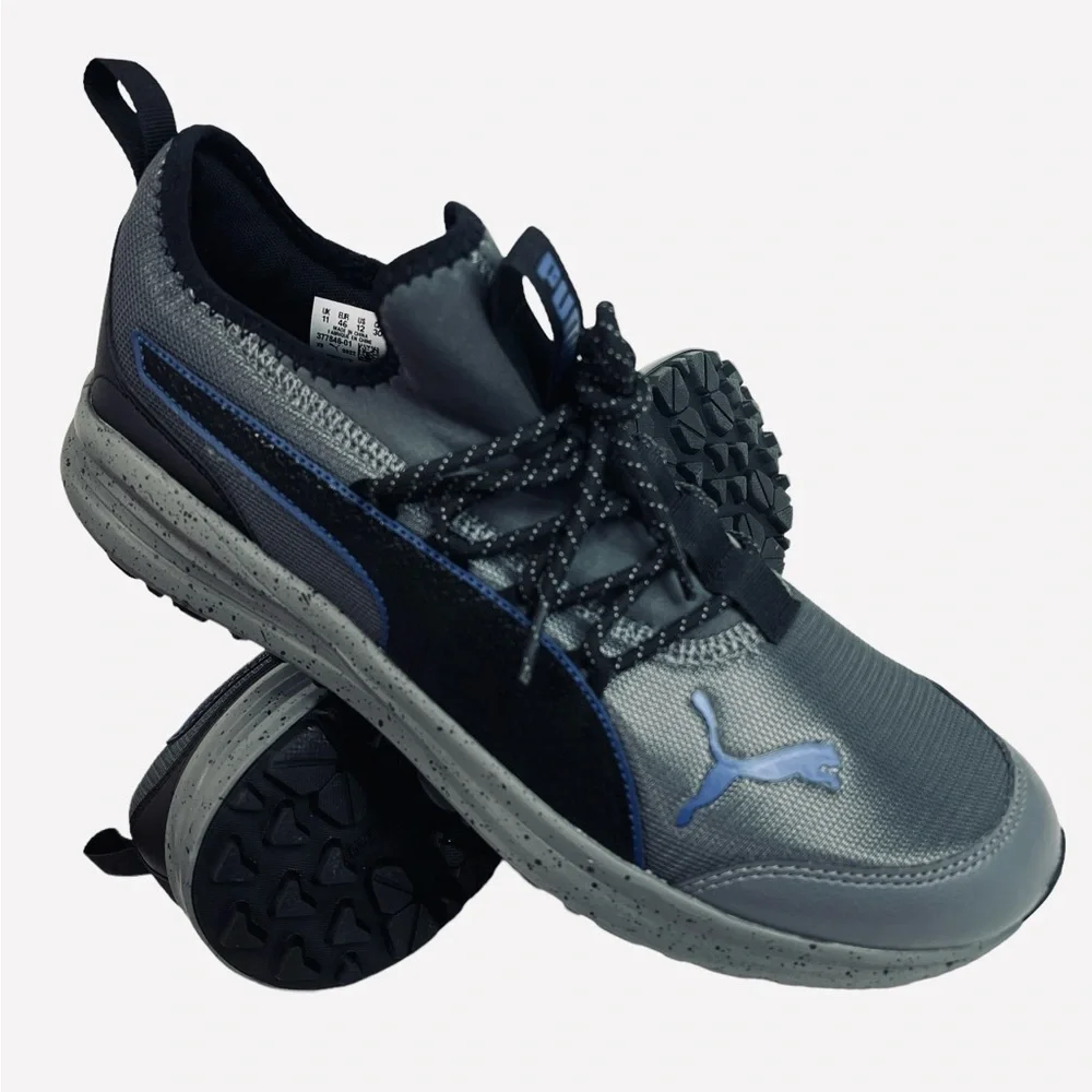Puma Transport Trail Speck 377846 01 Gray Mesh Athletic Shoes Mens Size 12 - Picture 9 of 10
